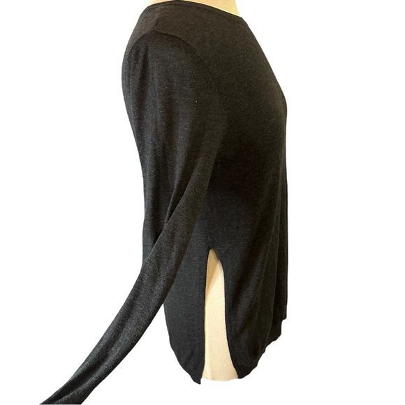 Zara Knit Women's Dark Gray Casual Sweater with Slit Size Small - Picture 5 of 8